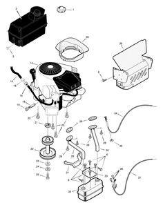 Engine Mount Assembly Diagram and Parts List for 465306X8A 2004 Briggs and Stratton Lawn Tractor